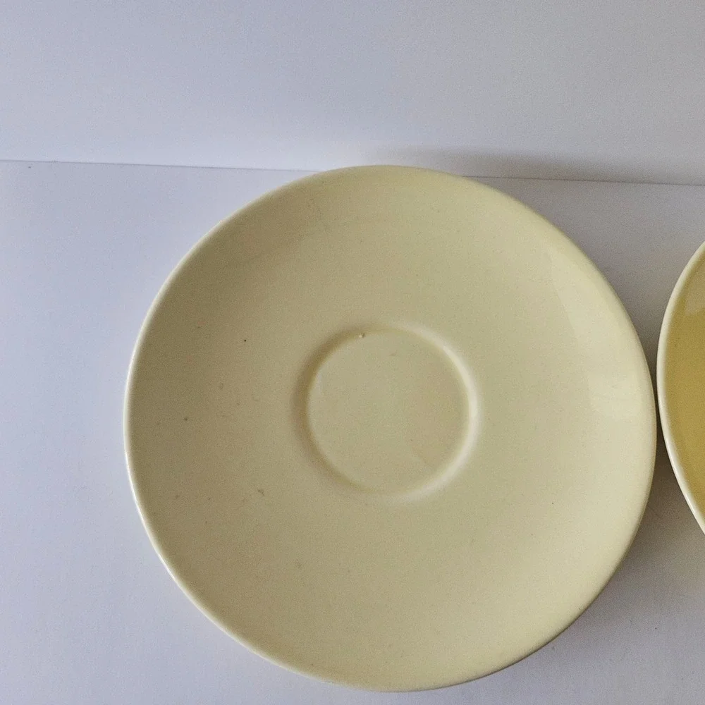 Lu-ray Pastels Persian Cream Cup & 2 Saucer Set Taylor Smith Taylor Vintage